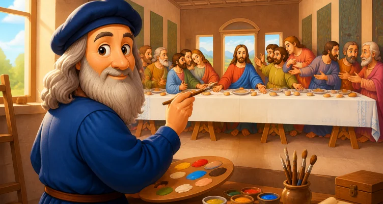 Leonardo da Vinci malt Das Abendmahl