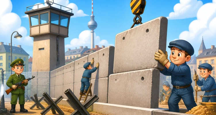 Beginn des Baus der Berliner Mauer
