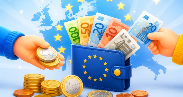 Introdução das notas e moedas de euro